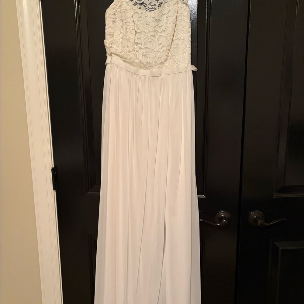 Elegant OffWhite Lace Gown